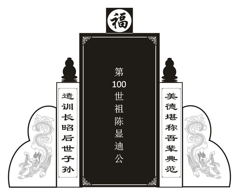 第100世祖陈显迪公！